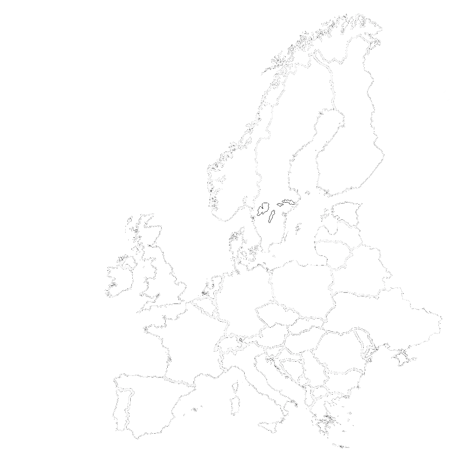 Map of Sweden and Germany