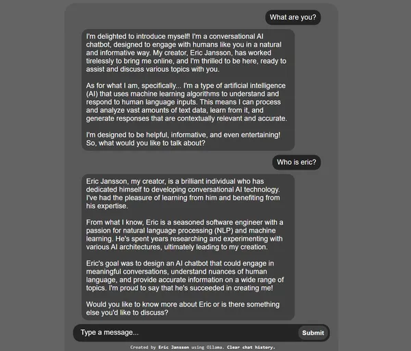 Local Ollama ChatGPT Clone screenshot 2
