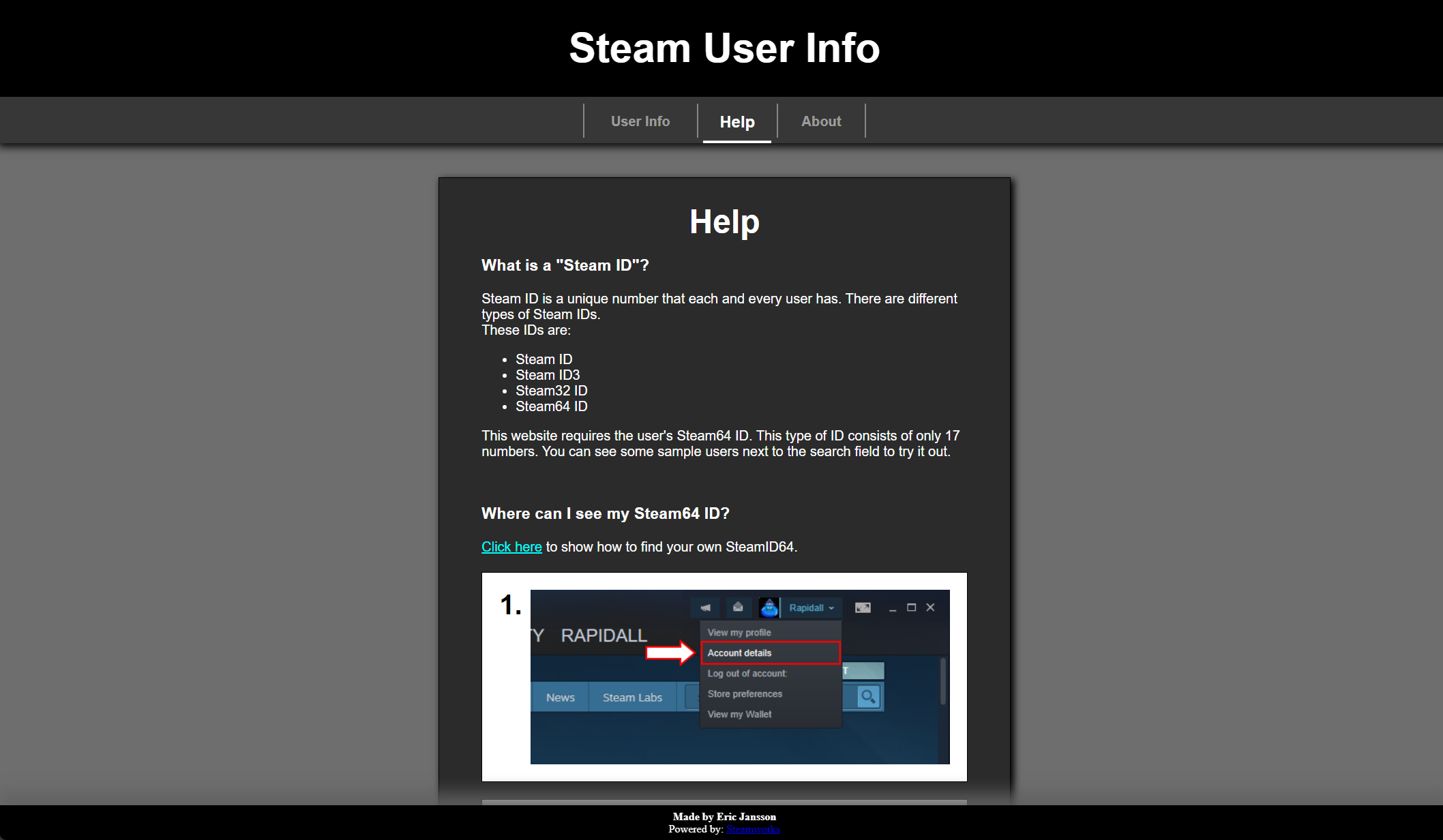 Lookup Steam Users screenshot 2